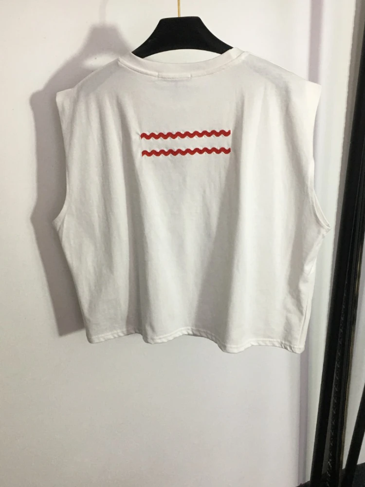 

2023 Sexy Sleeveless Streetwear Crop Top Women T-shirts Tees Tops Casual Regular Cropped Shirt Female Tshirt Vest Autumn Clothes