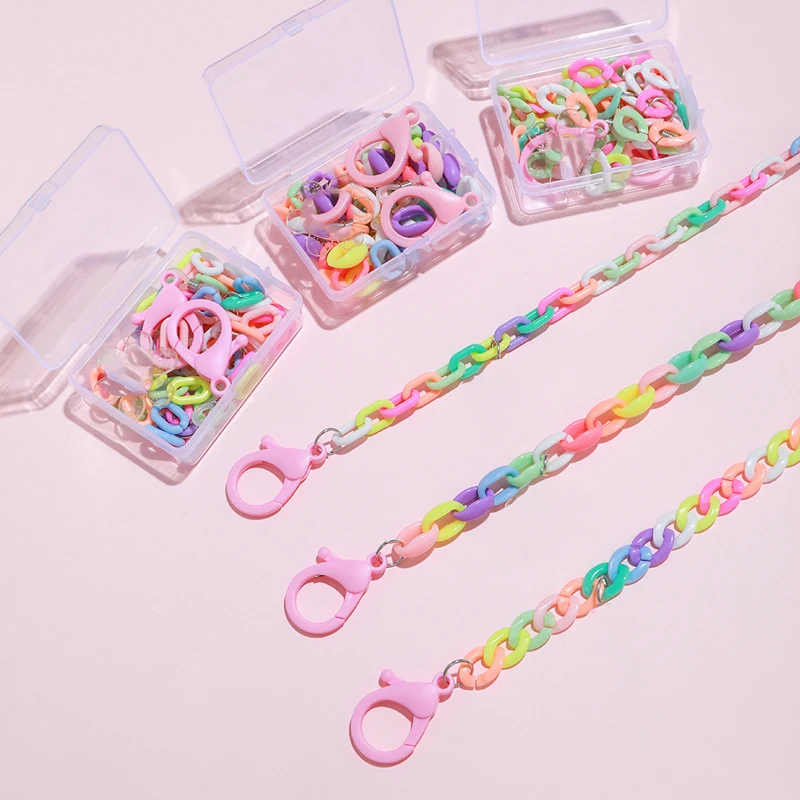 

2022 набор цепочек в сборе, акриловая Цепочка с подвесками, набор колец для скакания, материал цепочки для солнцезащитных очков, маски