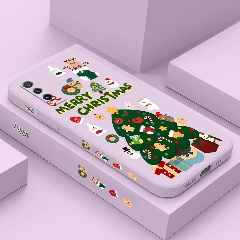 Рождественская силиконовая елка для VIVO Y20 Y20S Y15 Y93 Y20i Y91 Y35 Y21 Y33T Y16K Y91i Y22 Y21T Y95 Y50 Y76 Y33