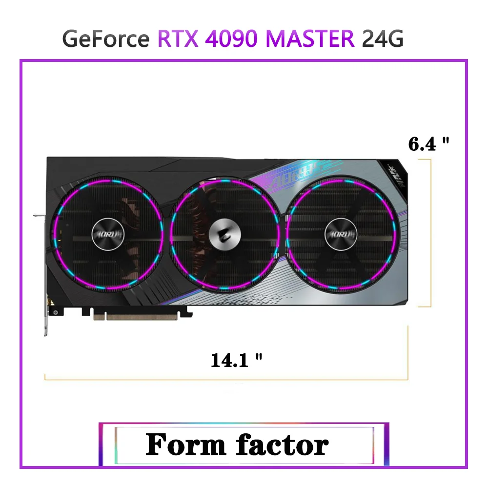 Видеокарта AORUS GeForce RTX 4090 MASTER 24G GDDR6X, графика RTX 4090