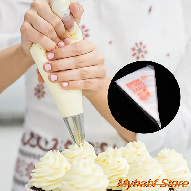 

50pcs Disposable Pastry Bags Confectionery Nozzle Pastry Bags Fondant Cake Cream Icing Piping Bag Cake Decorating Tools Bakeware