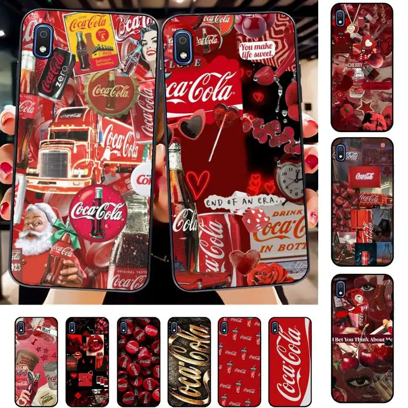 

C-Coca-Fashion Cola Phone Case for Samsung A51 01 50 71 21S 70 31 40 30 10 20 S E 11 91 A7 A8 2018