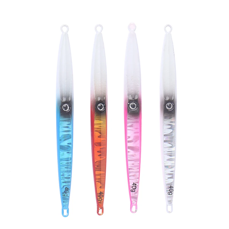 

40g Metal Sinking Jig Saltwater Carp Pike peche Jig Spinner Crankbait Ocean Fishing Hooks Sea-bream Accessories