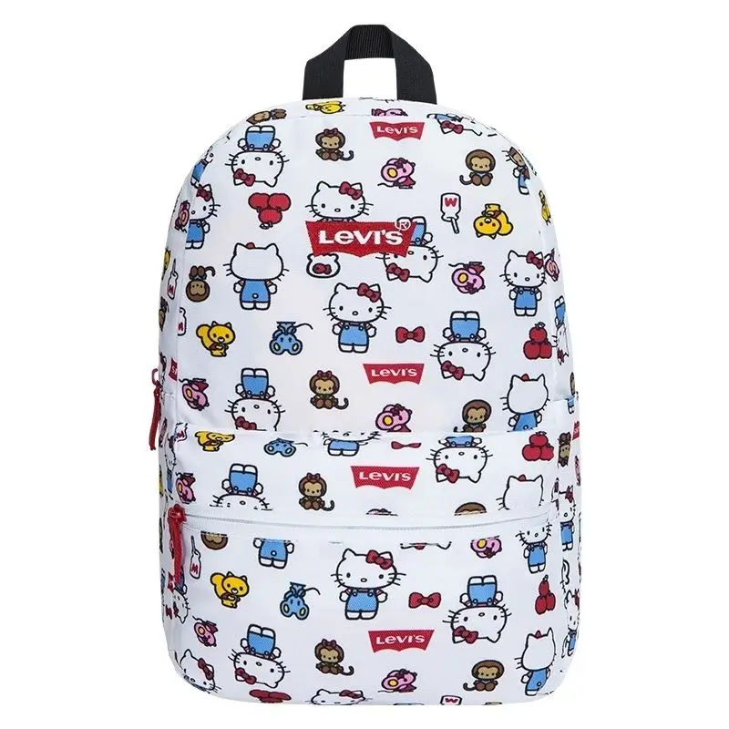 

HelloKittys Backpack Kawaii Sanrio Cartoon Girl Heart American Sweetheart Hot Girl Large Capacity Shoulder Bag Student Backpack