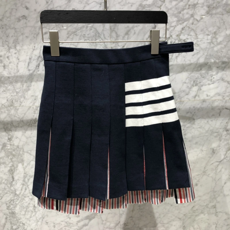 New Sprng Vintage Women Skirt Korean Fashion High Waist Tennis Skorts Female Golf Jupe Cotton Pleated Faldas Petticoat Mujer