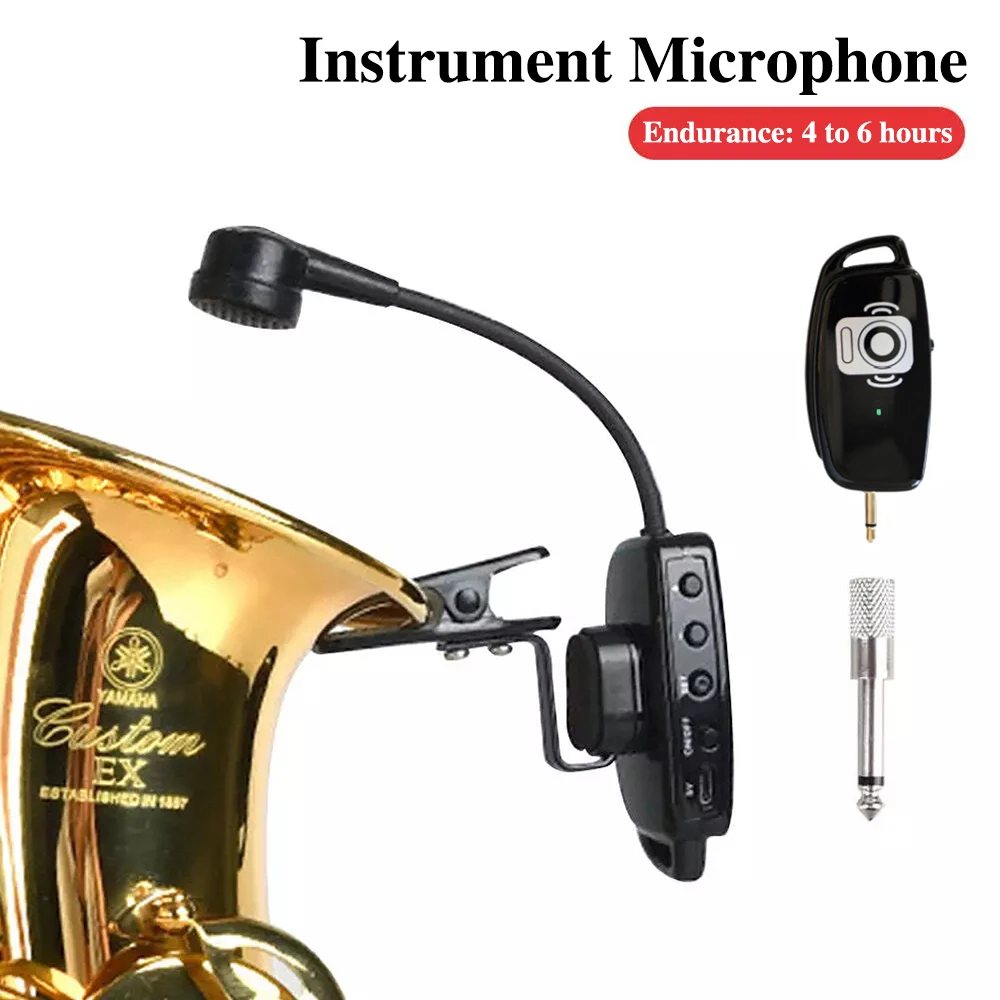 Беспроводной микрофон подходит для саксофона трубы передатчика UHF 2 4G вилка