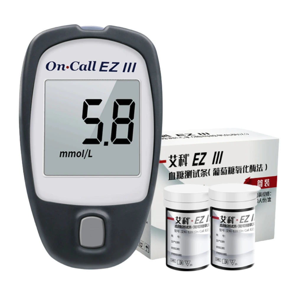 On Call EZIII Набор для измерения уровня глюкозы в крови Тестовые полоски сахара и