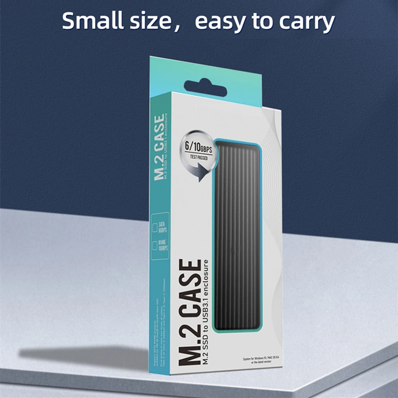 Чехол для M2 NVMe/NGFF SATA SSD чехол двухпротокольного жесткого диска 10 Гбит/с M.2 NVME на USB 3