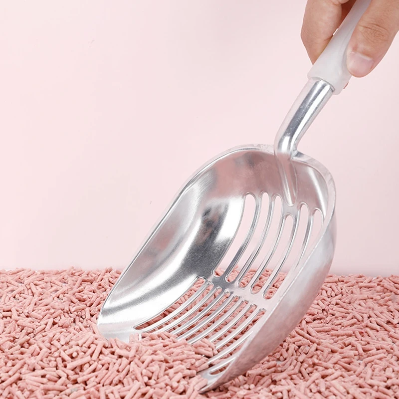 

Litter Scoop Aluminum Alloy Deep Shovel Kitten Scooper for Most Type Litter