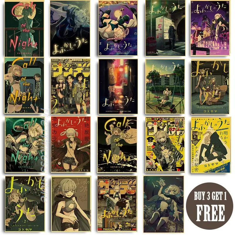 

Anime Call of The Night Vintage Retro Home Decor Art Decor Painting Living Posters Vintage Painting Wall Stickers Cafe Bar
