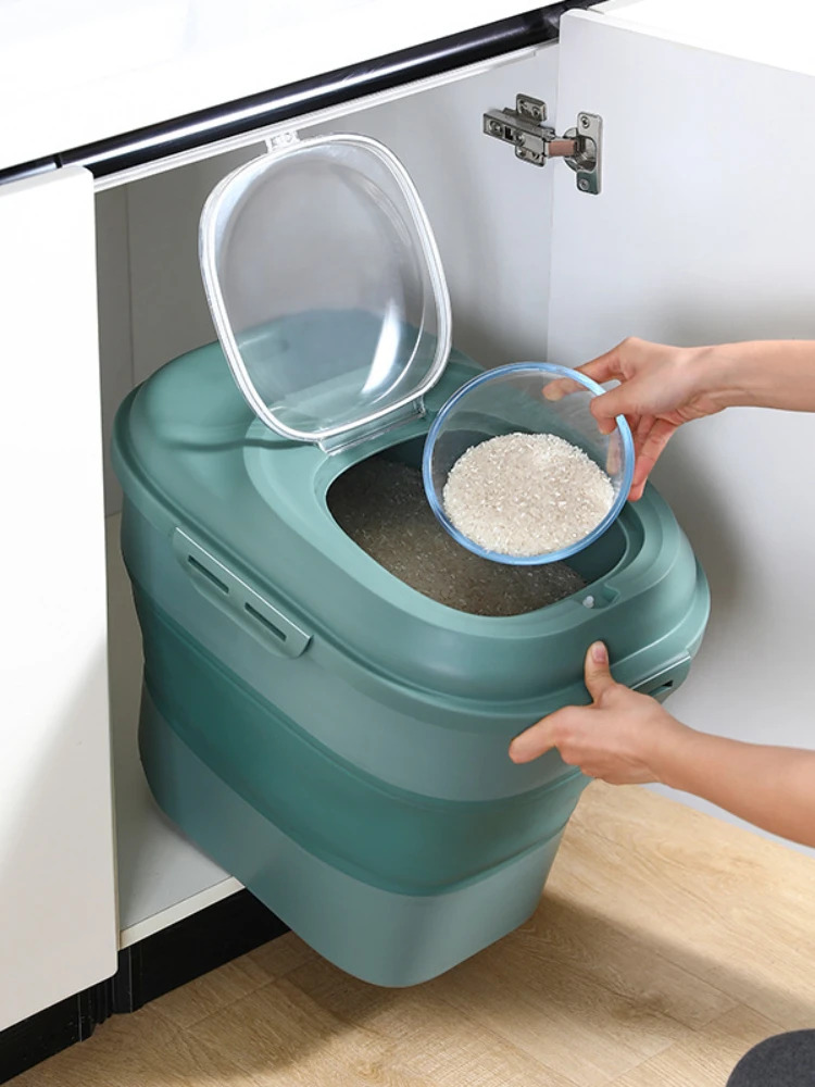 

25/10 кг/5 кг складной контейнер для хранения пищи, ведро для риса, диспенсер для хлопьев, емкость для пищевых продуктов, кухонные предметы