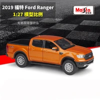 maisto 127 2019 ford ranger static die cast vehicles model sports car toys collectible free shipping