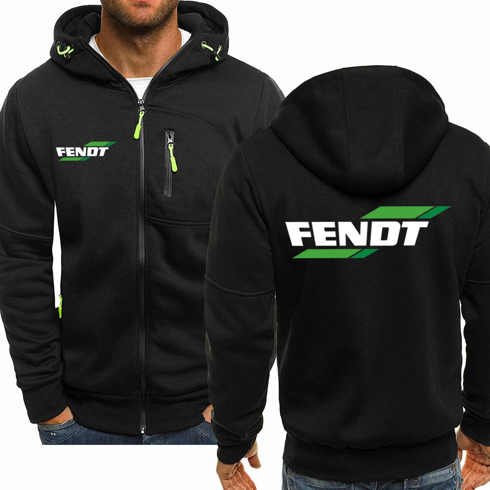 

Куртка мужская с логотипом Fendt, модная повседневная толстовка на молнии, с капюшоном, с длинным рукавом, в стиле хип-хоп, Харадзюку, весна-осень
