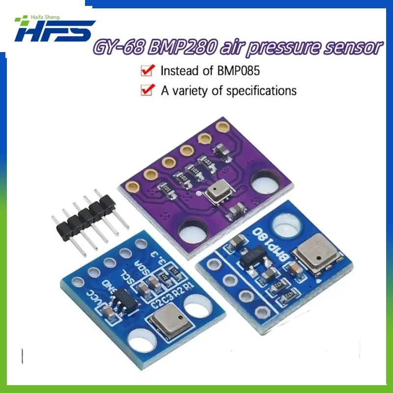 

GY-68 GY-63 BMP180 BMP280 GY68 Digital Barometric Pressure Sensor Board Module compatible with BMP085 MS5611 For Arduino