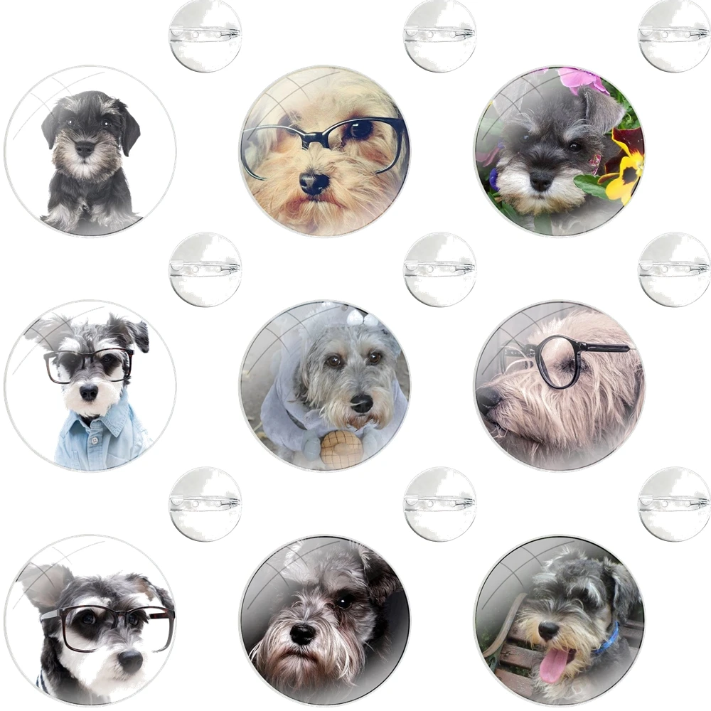 Значок для одежды украшение рюкзака подарок милые собаки Шнауцер