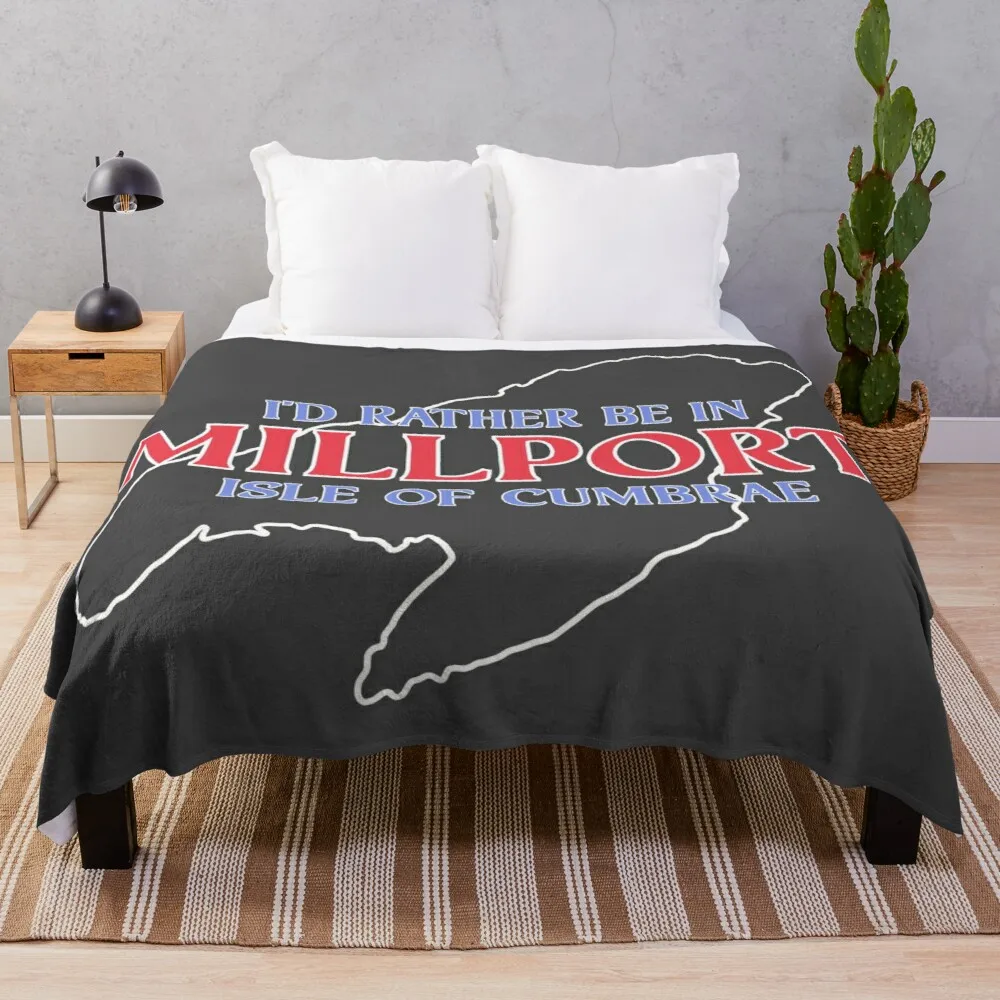 

Я предпочитаю быть в Millport, белое одеяло, переносное одеяло, Флисовое одеяло на молнии, богемное одеяло