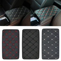 auto armrest pad cover center console box pu leather cushion mat car accessories