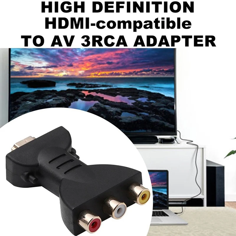 

AV Digital Signal HDMI-compatible To 3 RCA Audio Ad Ter Component Converter Video For PC Projector Tablet Computers