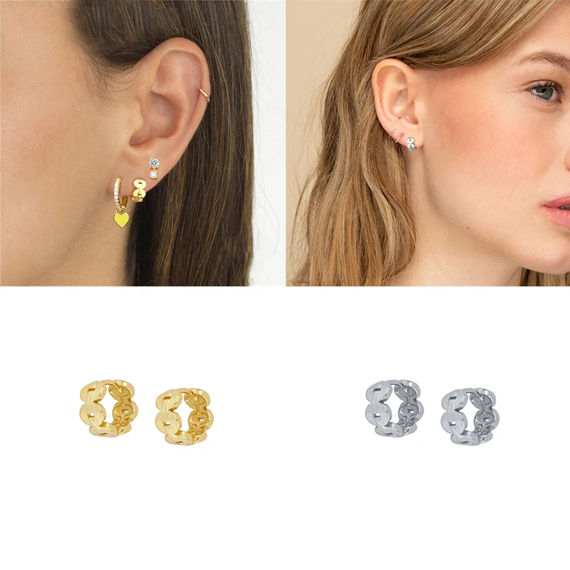 

Sterling Silver Minimastic hollow style exquisite Hoop Earrings Bohemia For Ladies Fashion Trending Party The Same Earrings Gift