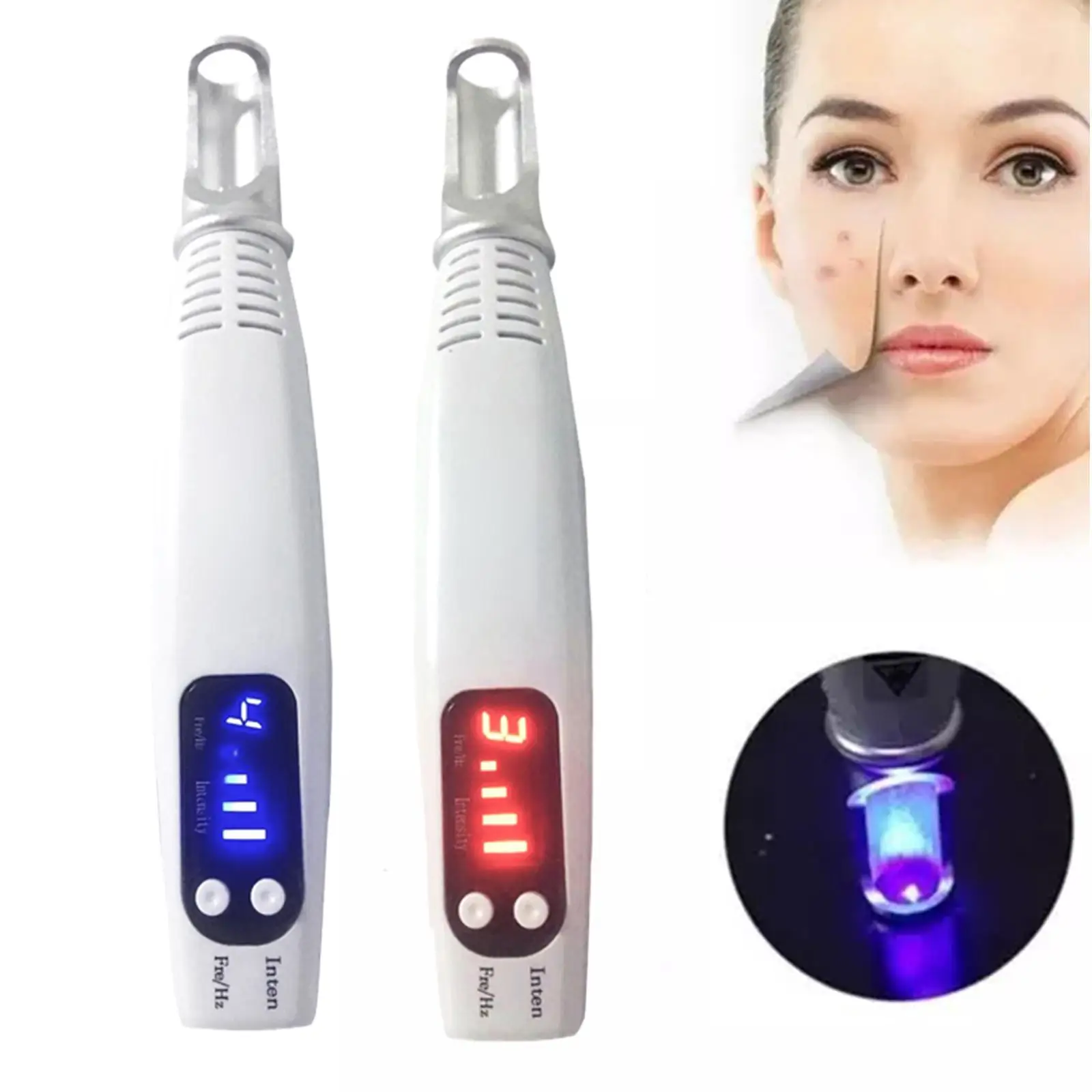 

Professional Laser Picosecond Pen Blue Red Light Therapy Tattoo Remove Pen Freckle Acne Mole Dark Spot Pigment Removal Machine