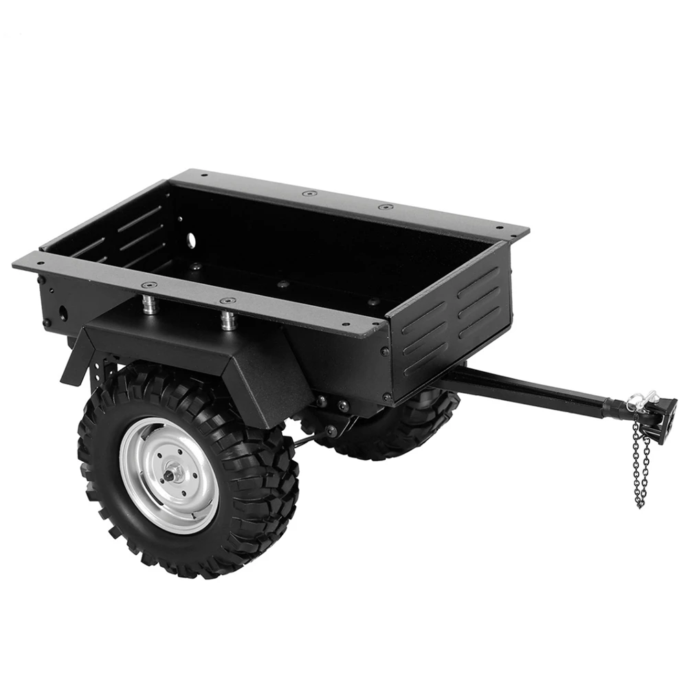 

Metal Trailer Car Hopper Trail for Axial SCX10 Traxxas Trx4 RC4WD D90 Redcat Tamiya 1/10 RC Crawler Car DIY Parts,Black