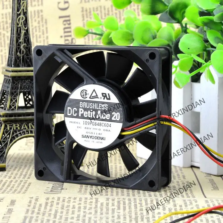 Новый комплект охлаждающего вентилятора 109P0848C604 8020 8 см 48 В 0.08A