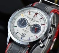 carl f bucherer watch limited edition maliron collection multifunction chronograph top fabric strap quartz watch reloj hombre
