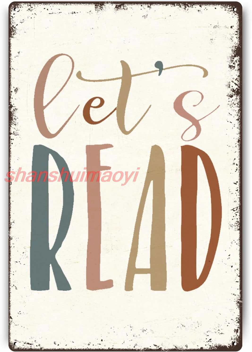 Жестяная вывеска Znzd Let's Read