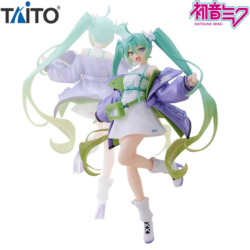 

Original TAiTO Fashion Hatsune Miku Sporty Ver. 18CM PVC Anime Action Figures Model Kawaii Doll Collection Ornament Toys