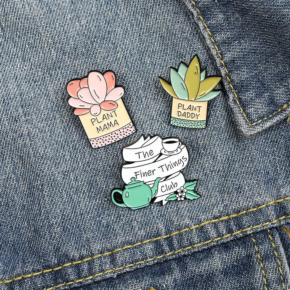 

Travel Commemorative Jewelry Accessories Badge Pin Little Garden Floral Plant Plant Brooch Brooches Pin Enamel Pin Lapel Brooch