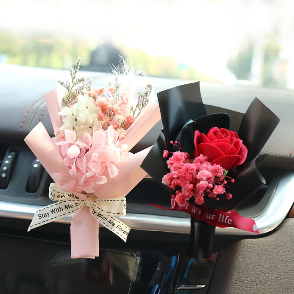 

Car Air Outlet Perfume Decoration Creative Car Immortal Dried Bouquet Small Fresh Car Air Conditioning Mouth Fragrance Clip