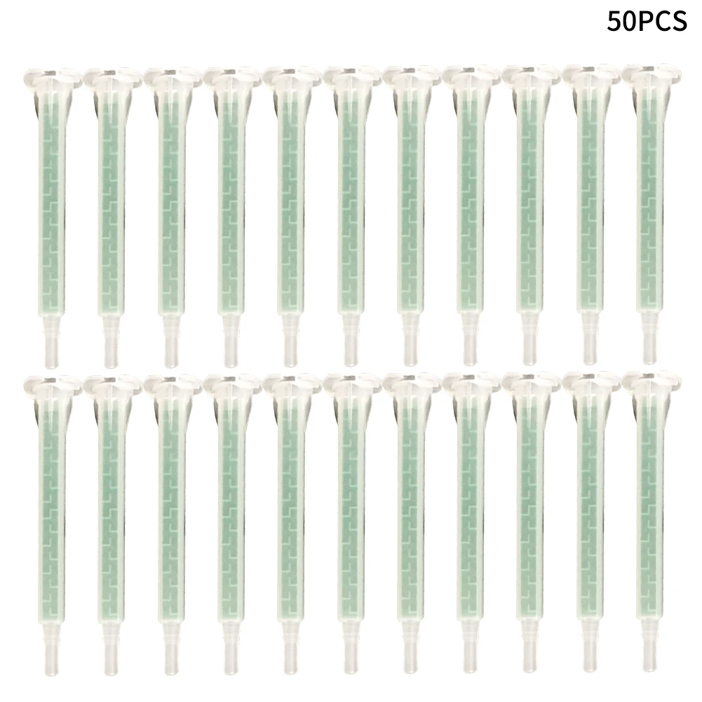 

50pcs Durable Square Interface Plastic Lightweight Resin Liquid Mixing Nozzle 37ml F6-16 50ml Epoxies Static Professional 83mm