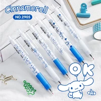 6pcs kawaii sanrios gel pen kuromi cinnamoroll pompom purin cartoon limited signature pen learning stationery office supplies