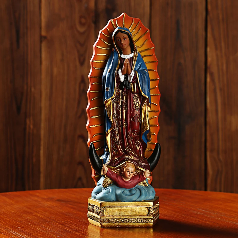 Collectible Religious Home Decor Mexican Display Virgin Mary Statues Gift Wedding Ornaments Christian European Resin Figurine