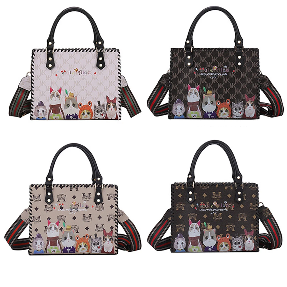 New Printing Tote Bag Handmade Woven Bag Set DIY Material Shoulder Homemade Bags Large Capacity Women Handbags Shoulder Bag