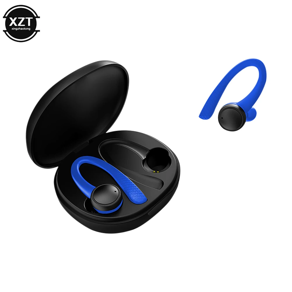 

T7 Pro TWS Wireless Bluetooth Earphones 5.0 Ear-mounted Sports Headset HiFi Bilateral Stereo Music Headphones with Microphone