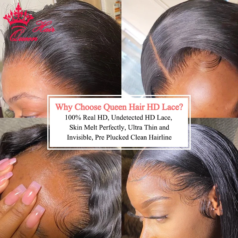 Фото Real HD Lace Wigs Virgin Human Hair Wig Malaysity Straight 13x4 Lace Front Wig New Arrival Pre Plucked Invisible №5