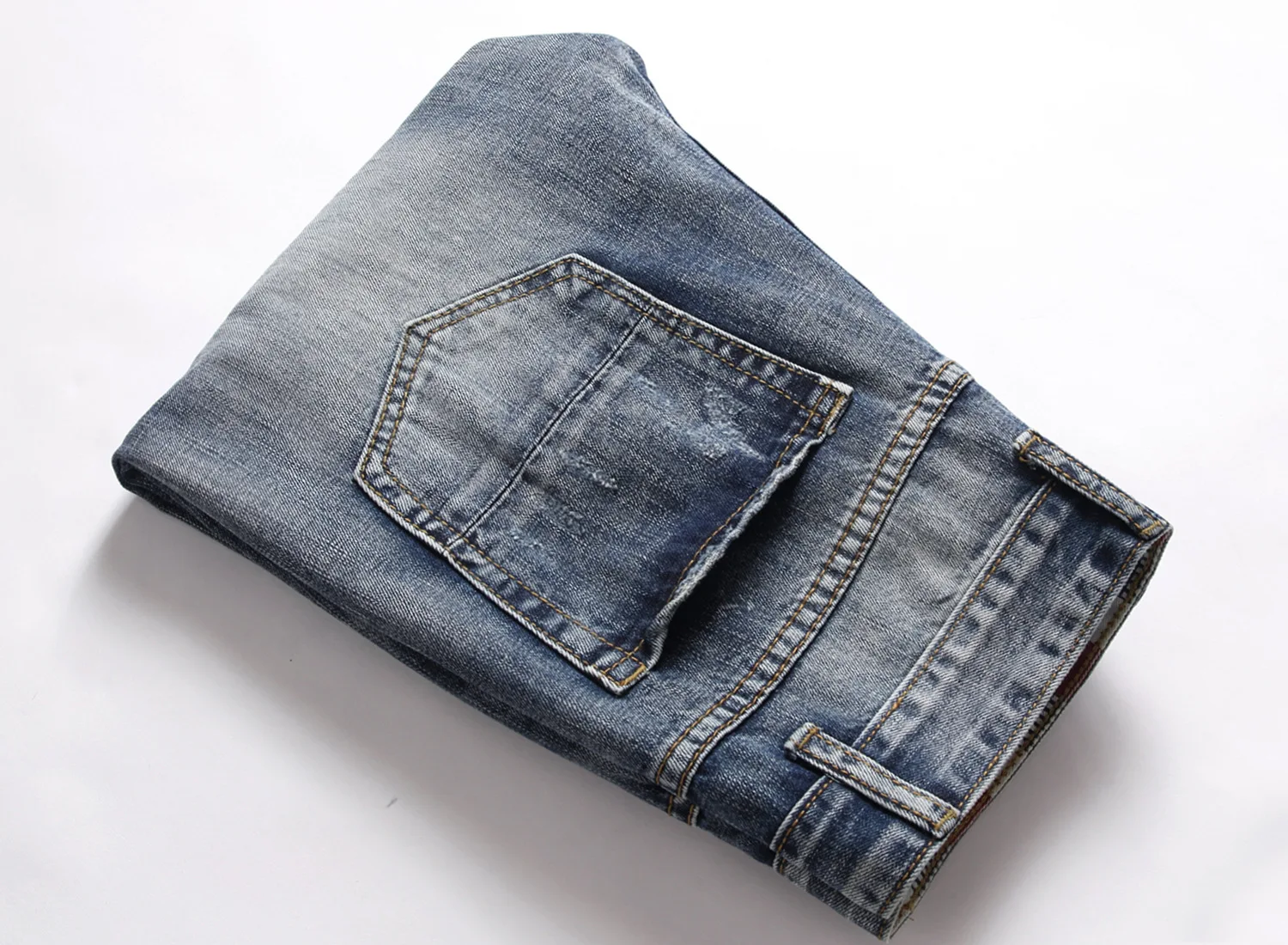 2022 New Fashionable Men's Motorcycle Jeans Male Brand Ripped Jeans Straight Trend Retro Slim High Street Hip Hop Denim Trousers