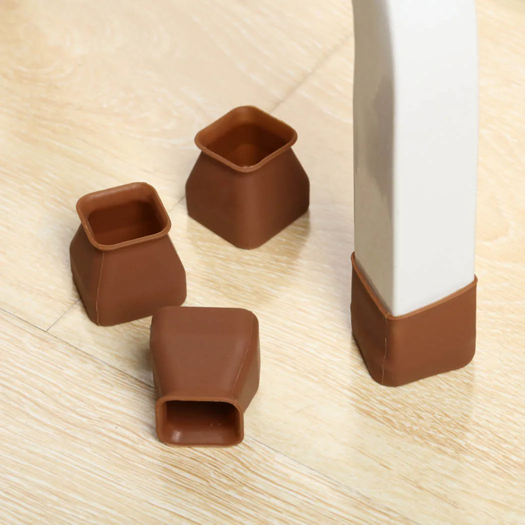 Мягкие силиконовые ролики на ножках стульев и столах. Эластичные защитные рукава