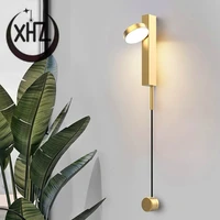led indoor rotating wall light with dimmer switch staircase wall decoration lighting living room bedside background wall lamp