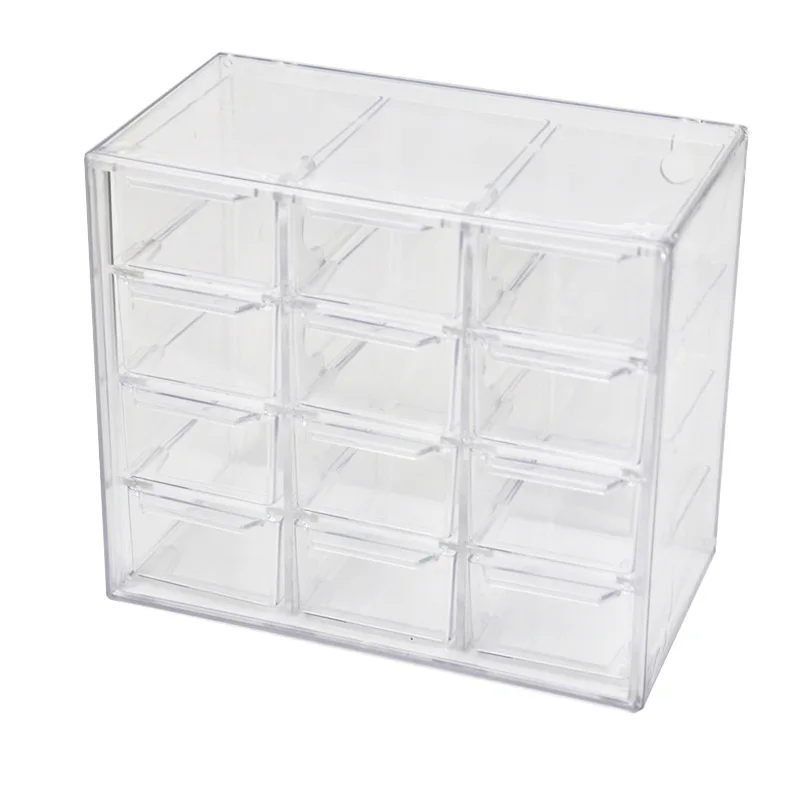 

Новый прозрачный ящик для хранения ювелирных изделий и канцелярских принадлежностей с 6 квадратными отсеками коробка для хранения с 9 квадратными отсеками пыленепроницаемый ящик для хранения