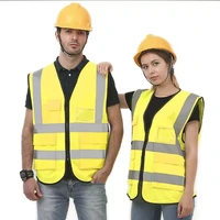 multi pocket reflective vest riding traffic vest safety railway coal miners uniform vest breathable reflective vest