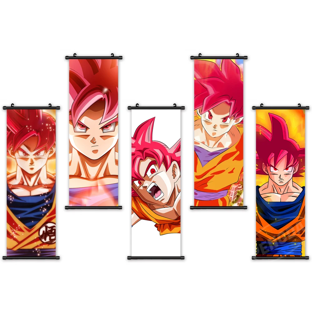 

Wall Artwork Japanese Anime Canvas Mural Dragon Ball Pictures Painting Print Goku Poster Plastic Hanging Scrolls Home Decoration