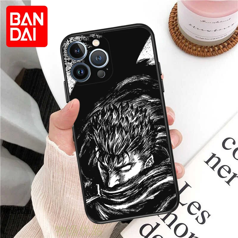 Чехол для телефона iphone 13 12 11 Pro Max XR SE 2022 Mini 8 7 Plus X XS 6S Berserk Guts Аниме роскошный матовый