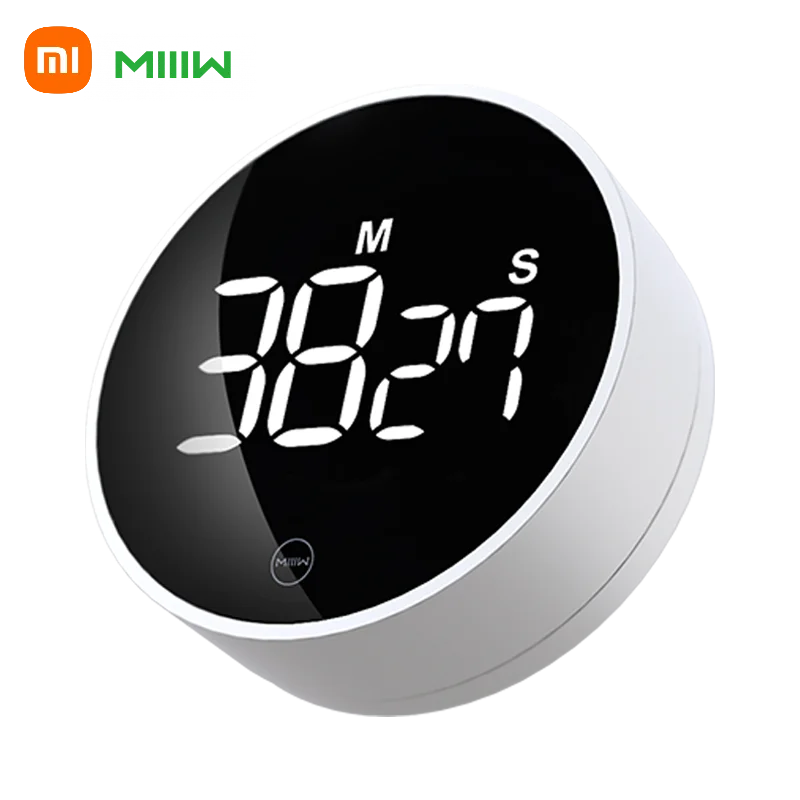 СВЕТОДИОДНЫЙ цифровой кухонный таймер Xiaomi MIIIW для приготовления пищи, душа, учебы, секундомер, будильник, магнитный электронный таймер обратного отсчета времени