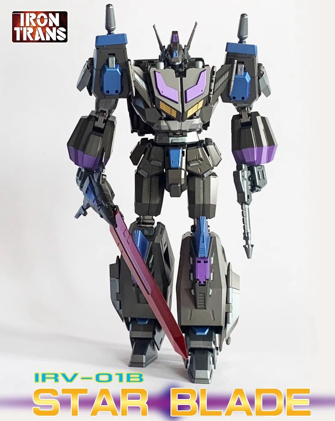 Фото Трансформируемая фигурка IRON TRANS IR-V01B IRV01B Dark Star Saber MP Ratio №4