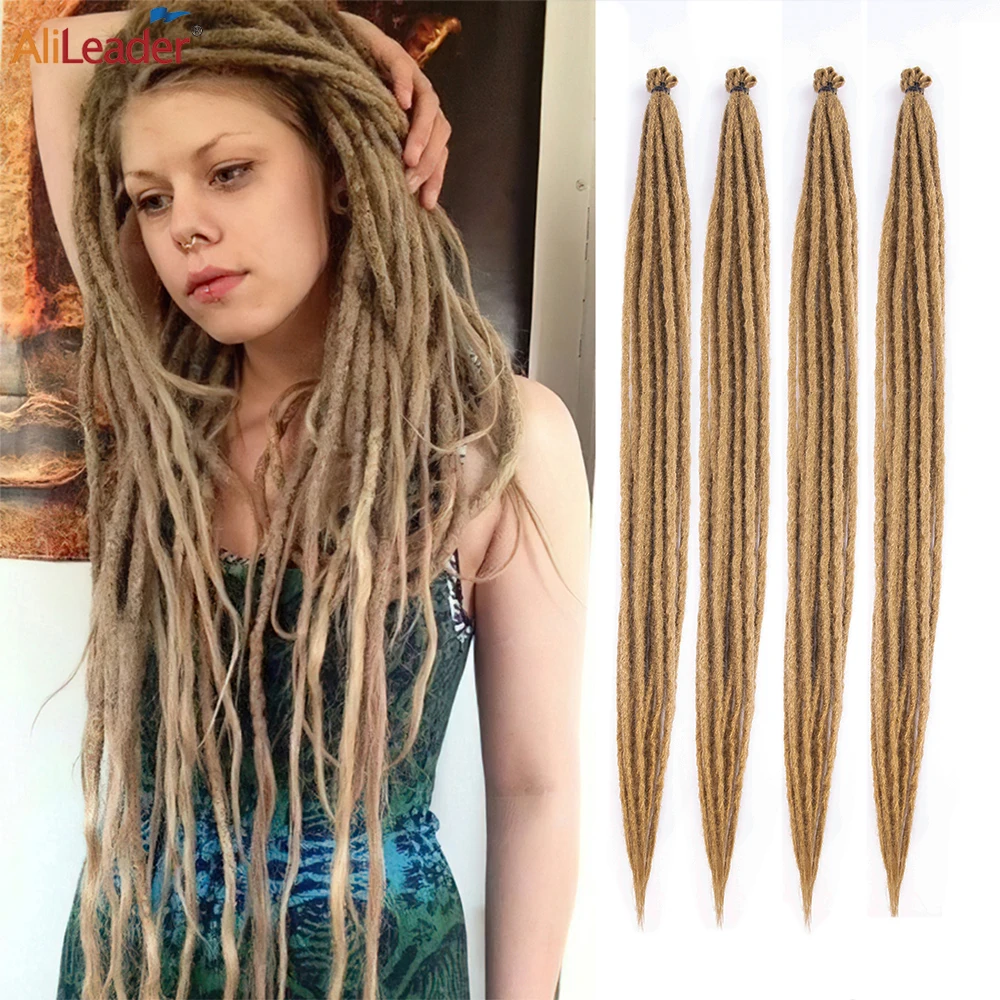 

Synthetic Handmade Dreadlocks Fashion African Braided Hair Soft Locs Hip-hop Dreadlocks Braids 36" Reggae Hair Alileader