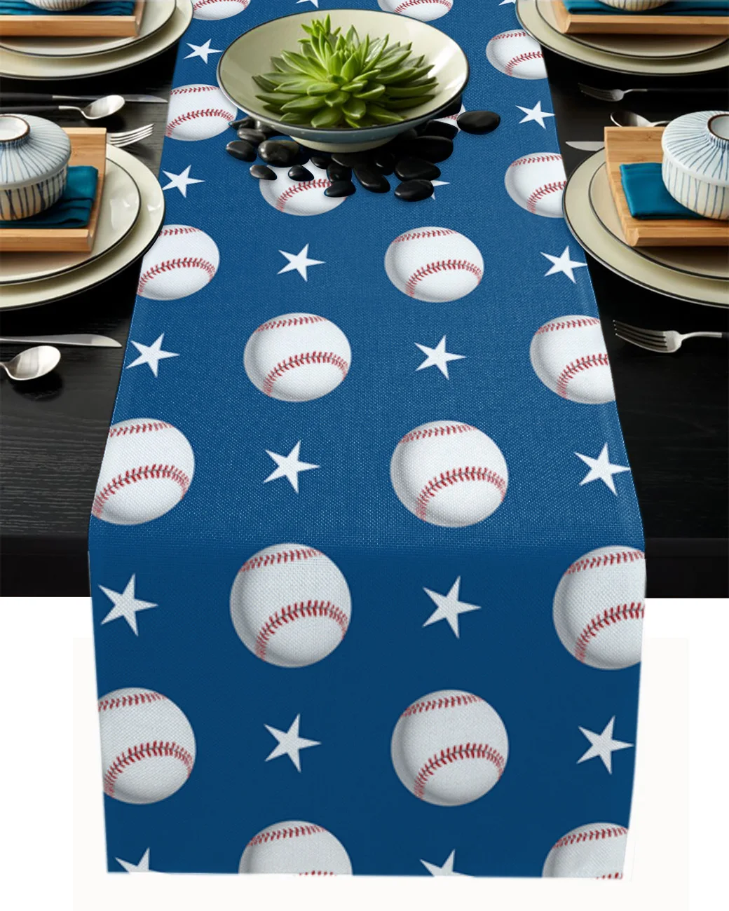 

Stars Baseball Pattern Tablecloth Table Runner Decoration Home Decor Dinner Table Decoration Table Decor