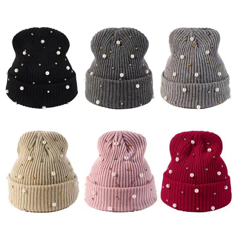 

Solid Color Elasticity Keep Warm Knitted Cap Women'S Winter Hat Autumn Winter Knitting Hip Hop Men Beanie Skull Cap
