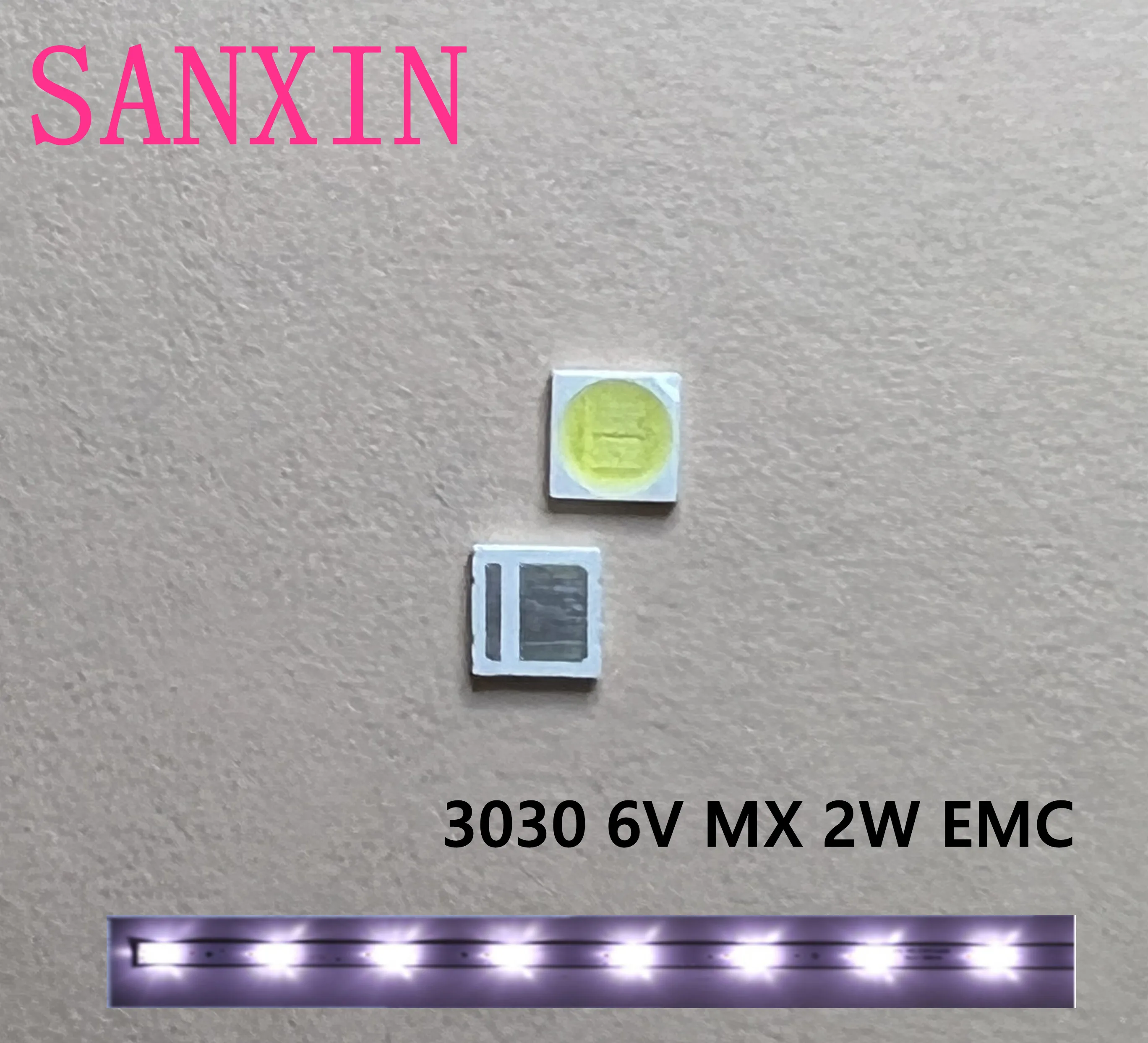 2000 шт./лот светодиодная подсветка MUXIN 3030 2 Вт 6 в 2-чип EMC LED для холодного белого